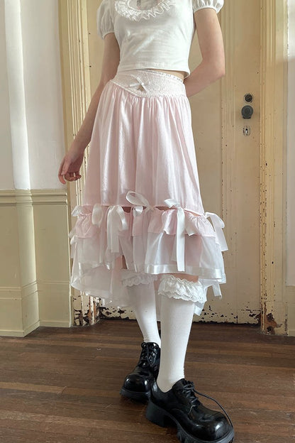 Angel's Tears Pink Plaid Skirt
