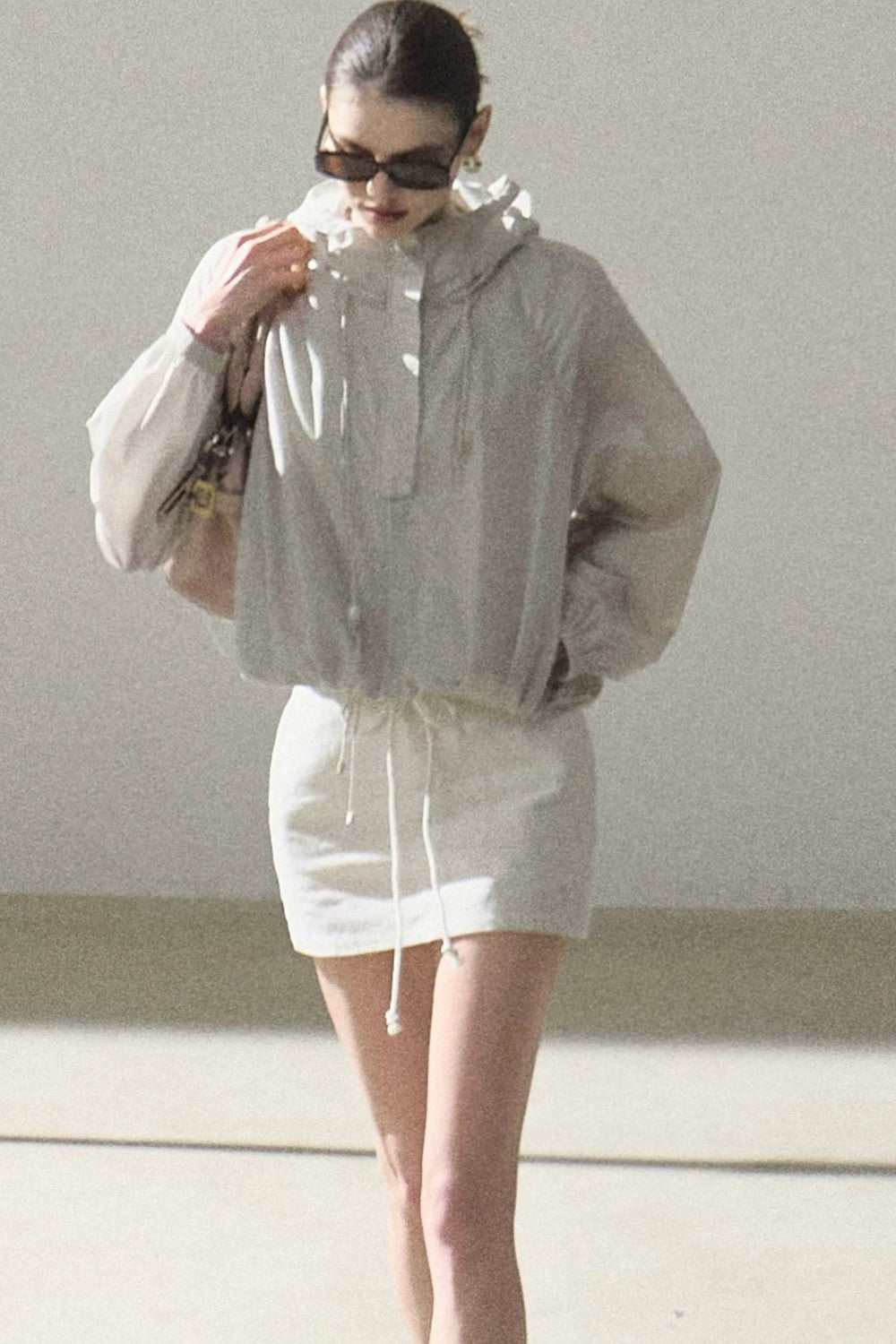 Bright Clouds Linen Skirt