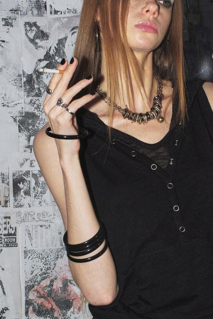 Hooded Patchwork Kangaroo Pocket Sleeveless Tank