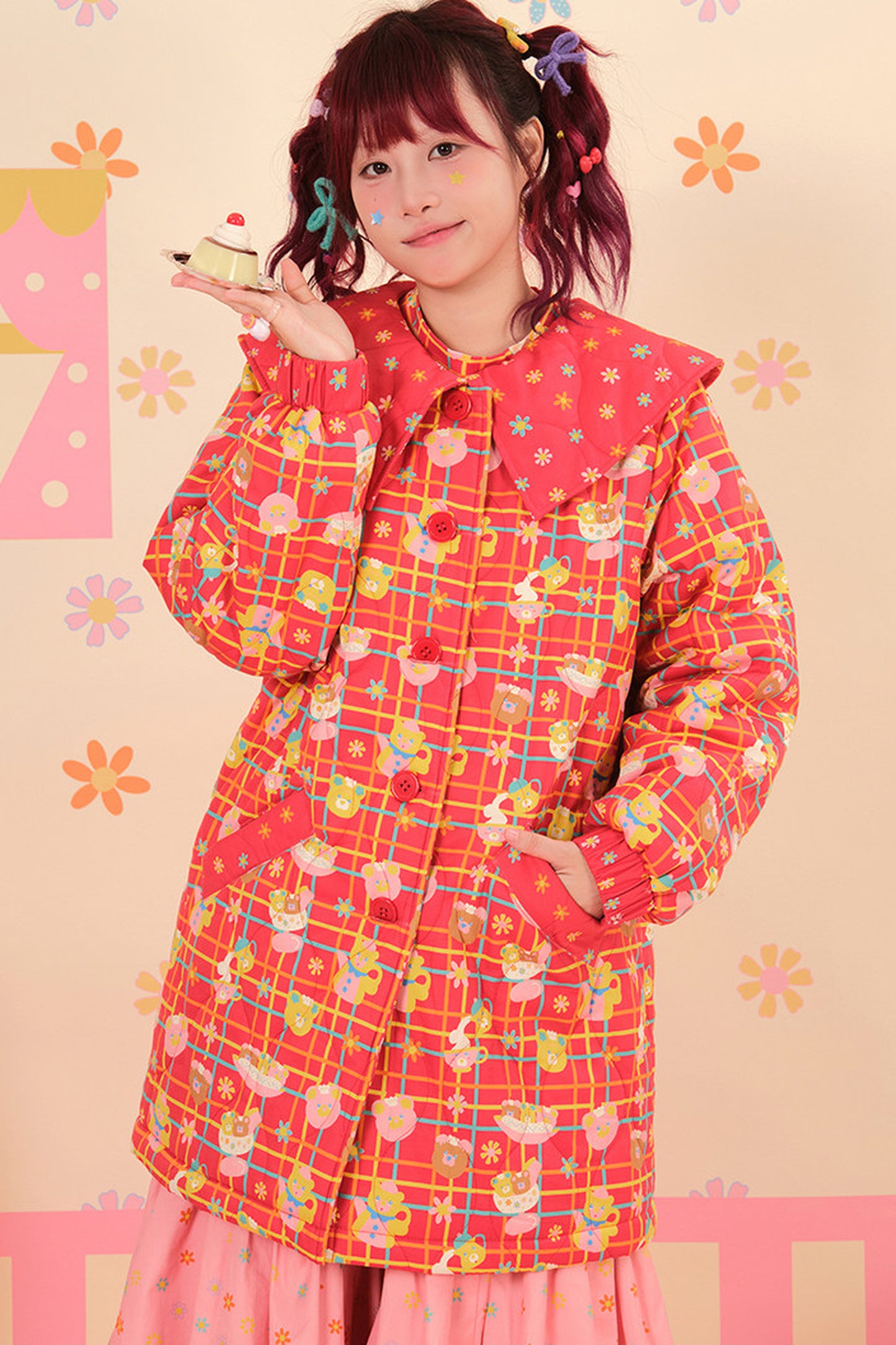 Showa Dessert Quilted Cotton Coat