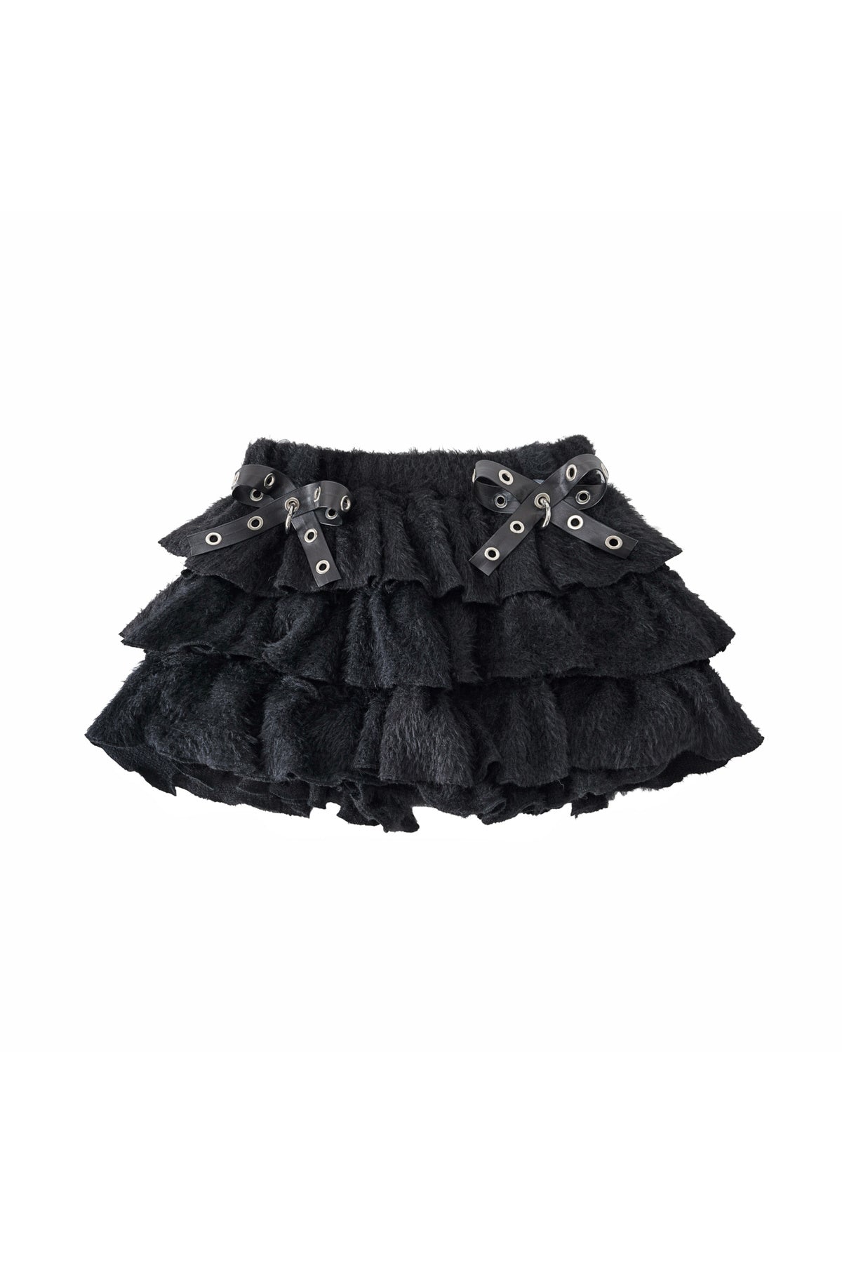 Plush Knit Bow Cake Skirt
