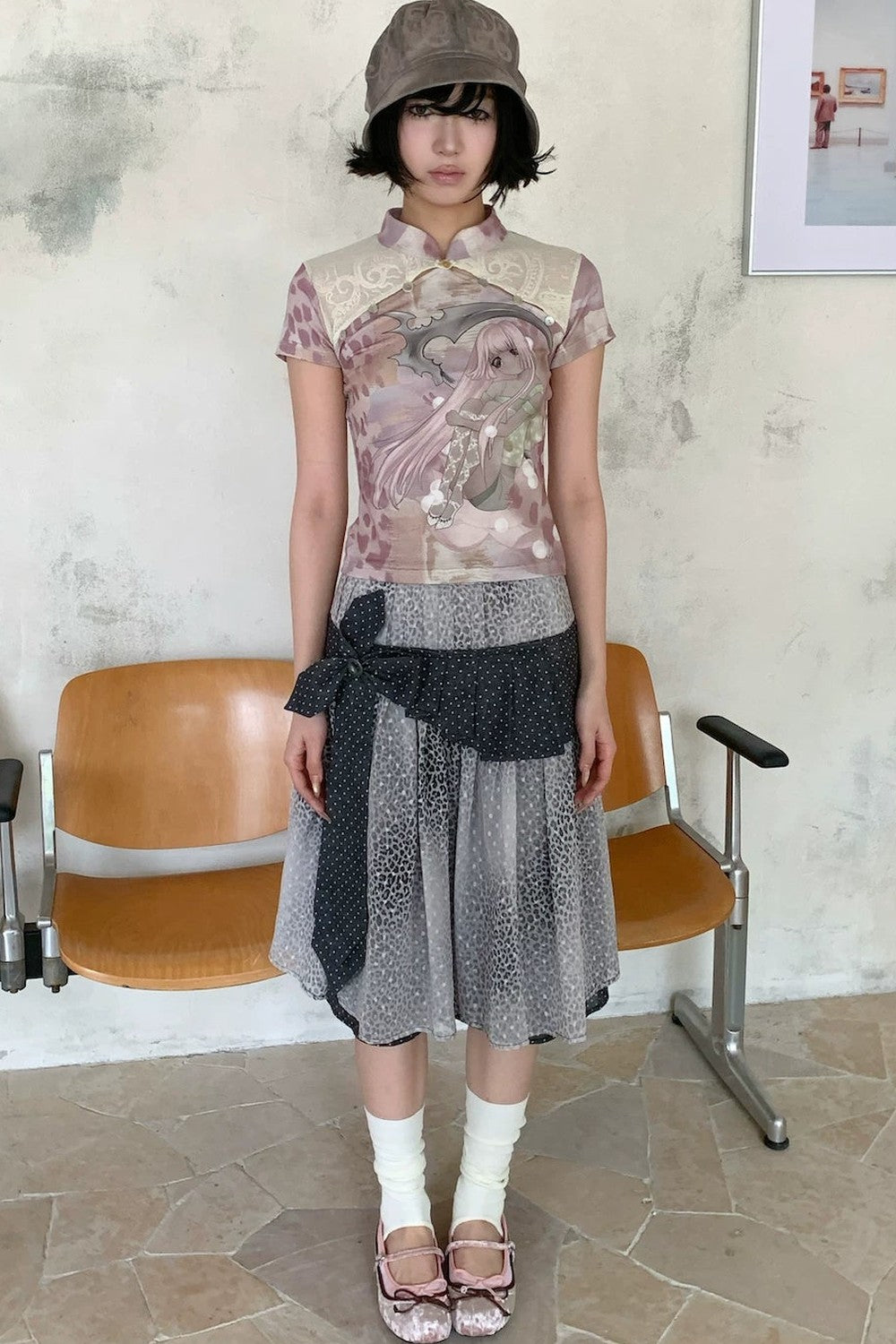 Lace Patchwork Cheongsam Top