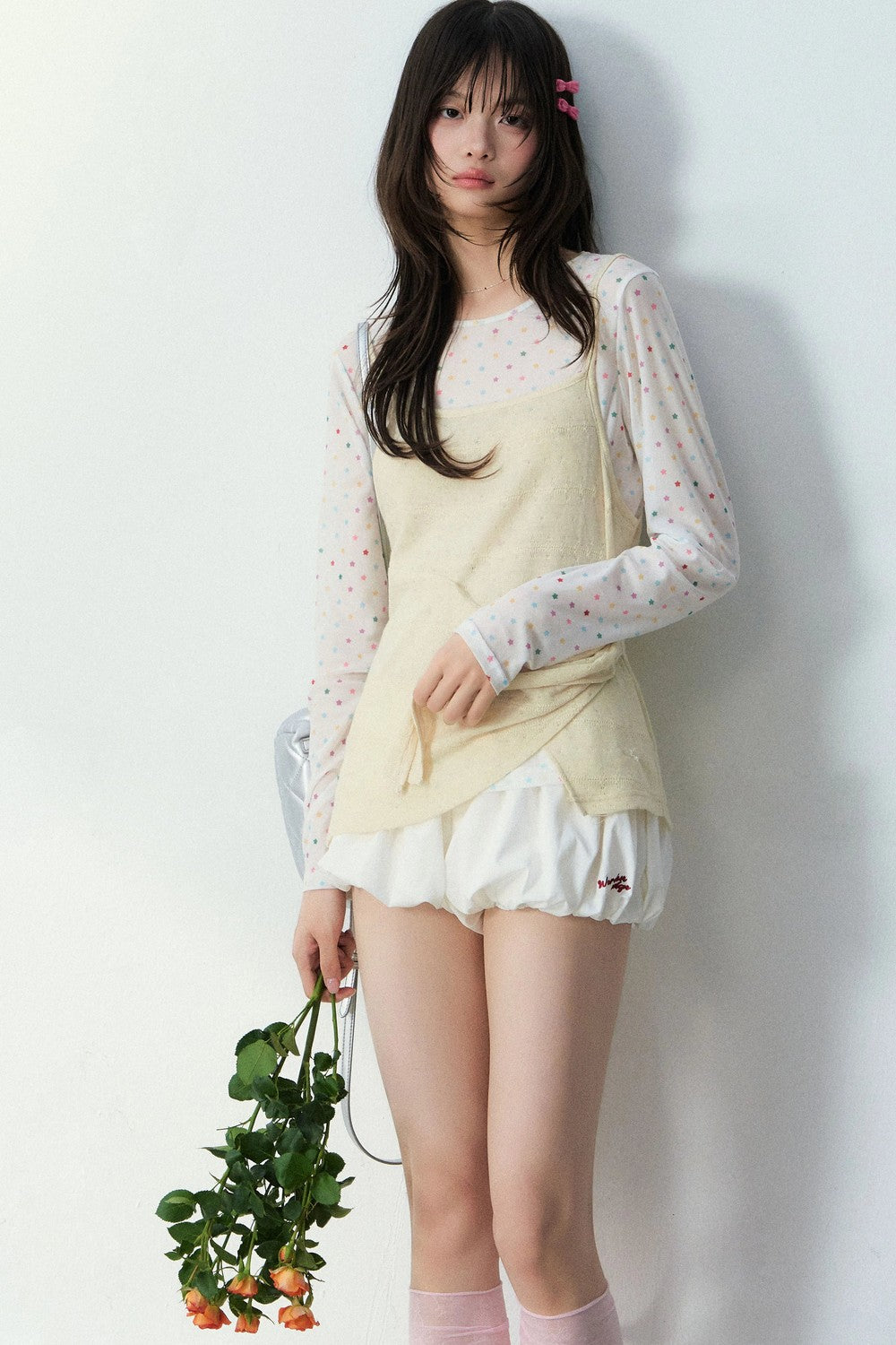 Floral Star Mesh Top Set