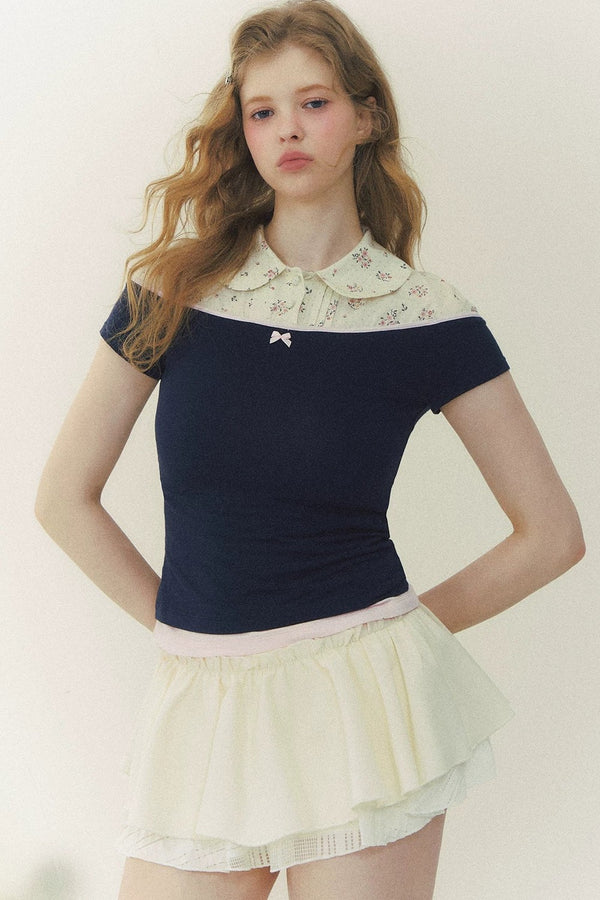 Floral Short Sleeve Blouse