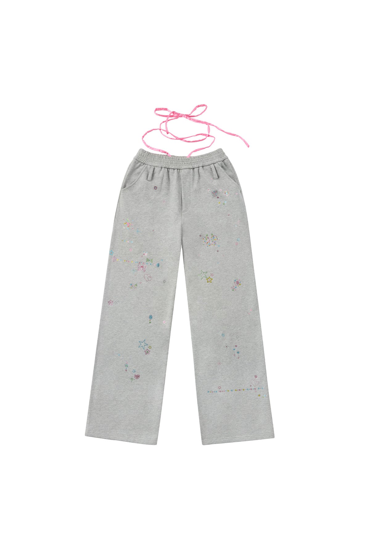 Rhinestone Embellished Sweatpants