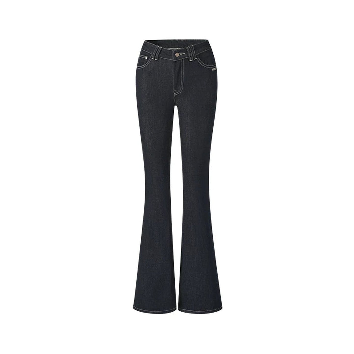 Washed Denim Flared Pants