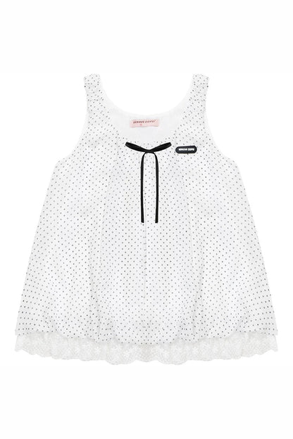 Sea Salt Polka Dot Lace Camisole