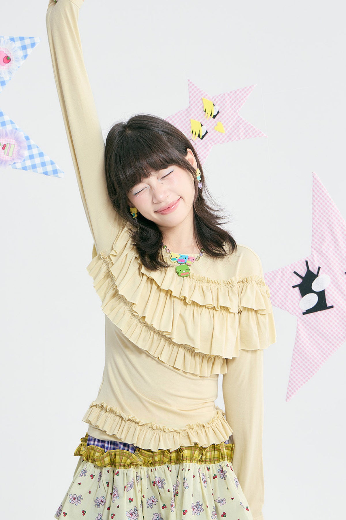 Heart Lace Long-Sleeve T-Shirt