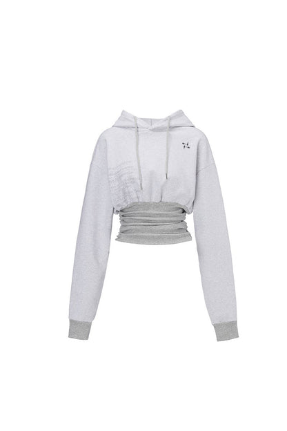 Y2K Kapuzen-Sweatshirt mit Textprint