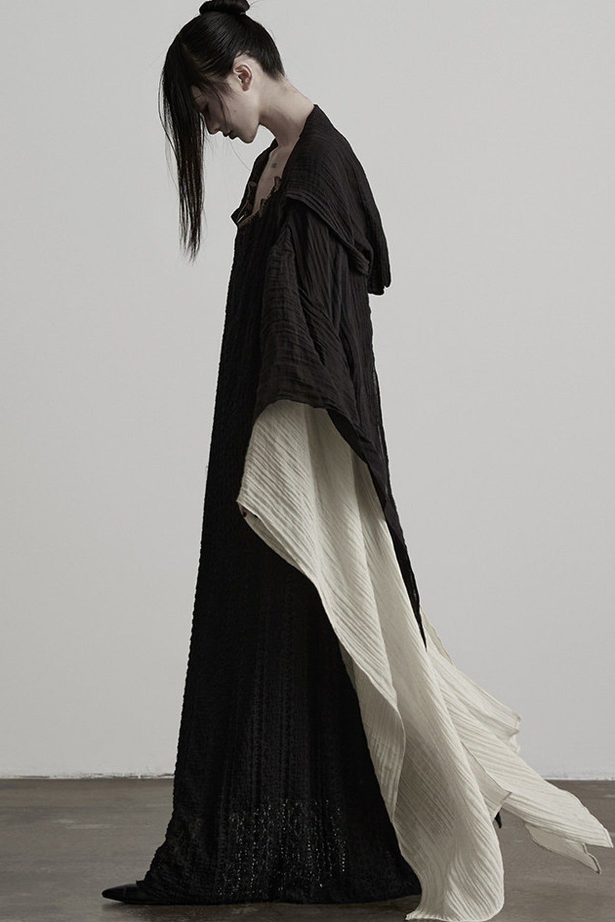 Oversized Detachable Wide Sleeve Hooded Jacket