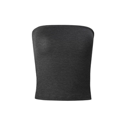 Charcoal Gray Lyocell Tube Top Set-Up