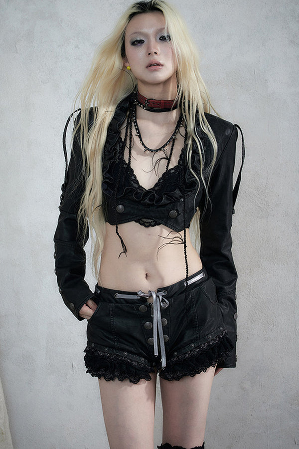 Baroque Punk Leather Jacket