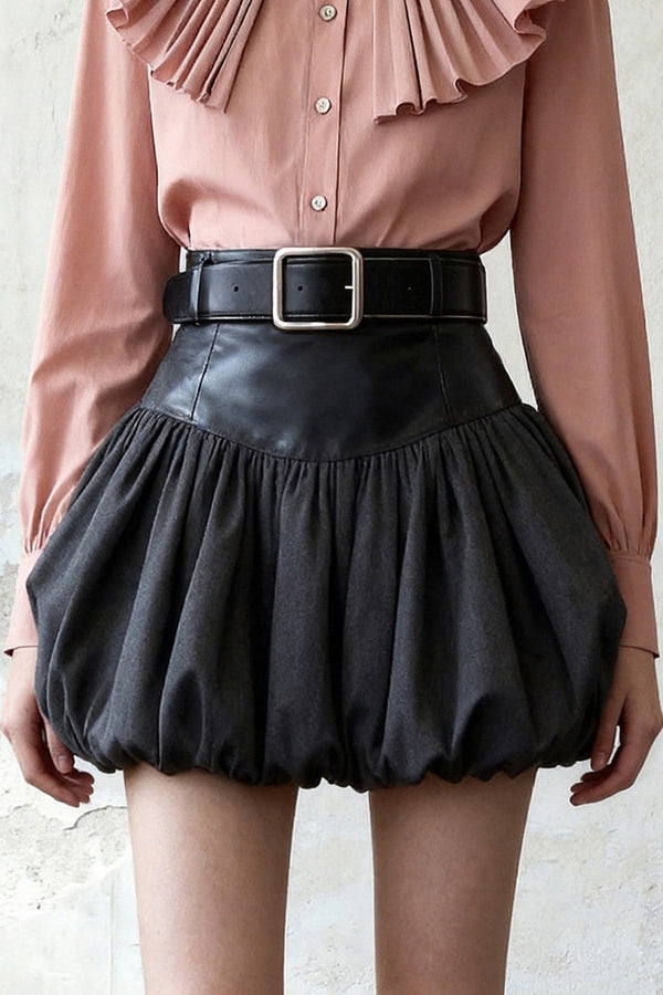 Lotus Pink Pleated Shirt and Skirt Set-Up
