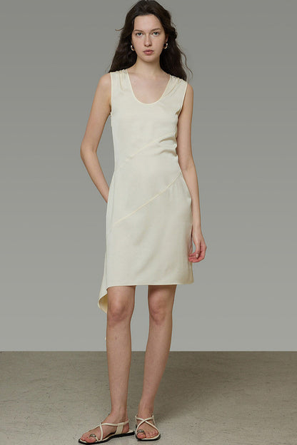 Irregular Hem U-Neck Dress