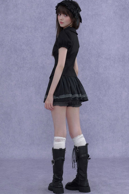 Dark Lolita Slimming Pumpkin Skirt Set-Up