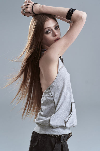 Halter Neck Color-Blocked Camisole