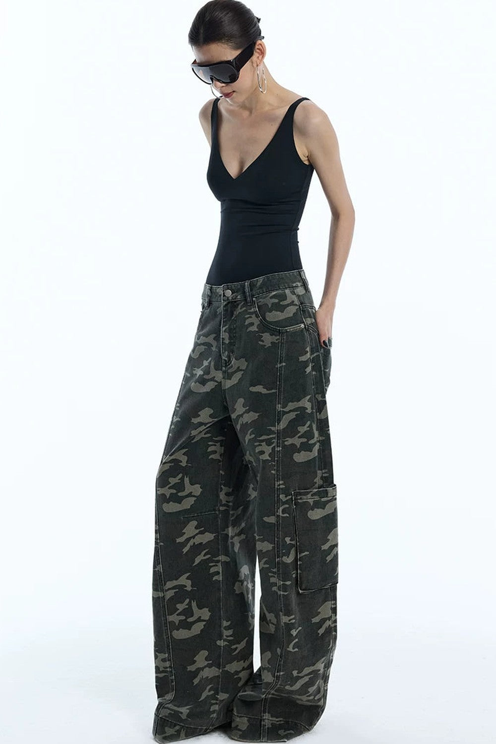 Pantaloni cargo scimitarra mimetici