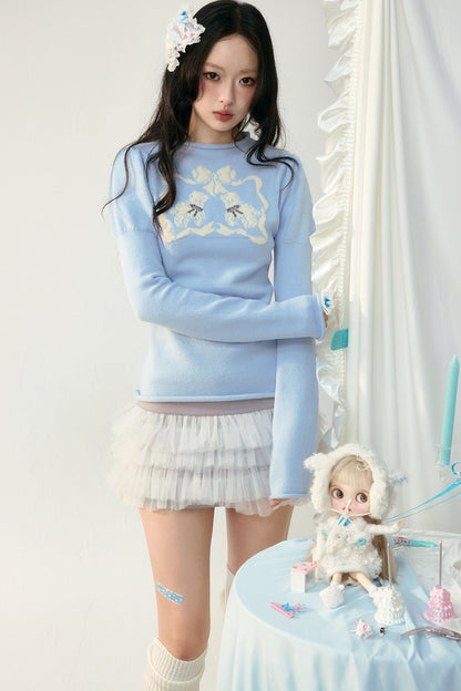 Irregular Layered Color-Blocked Mesh Skirt
