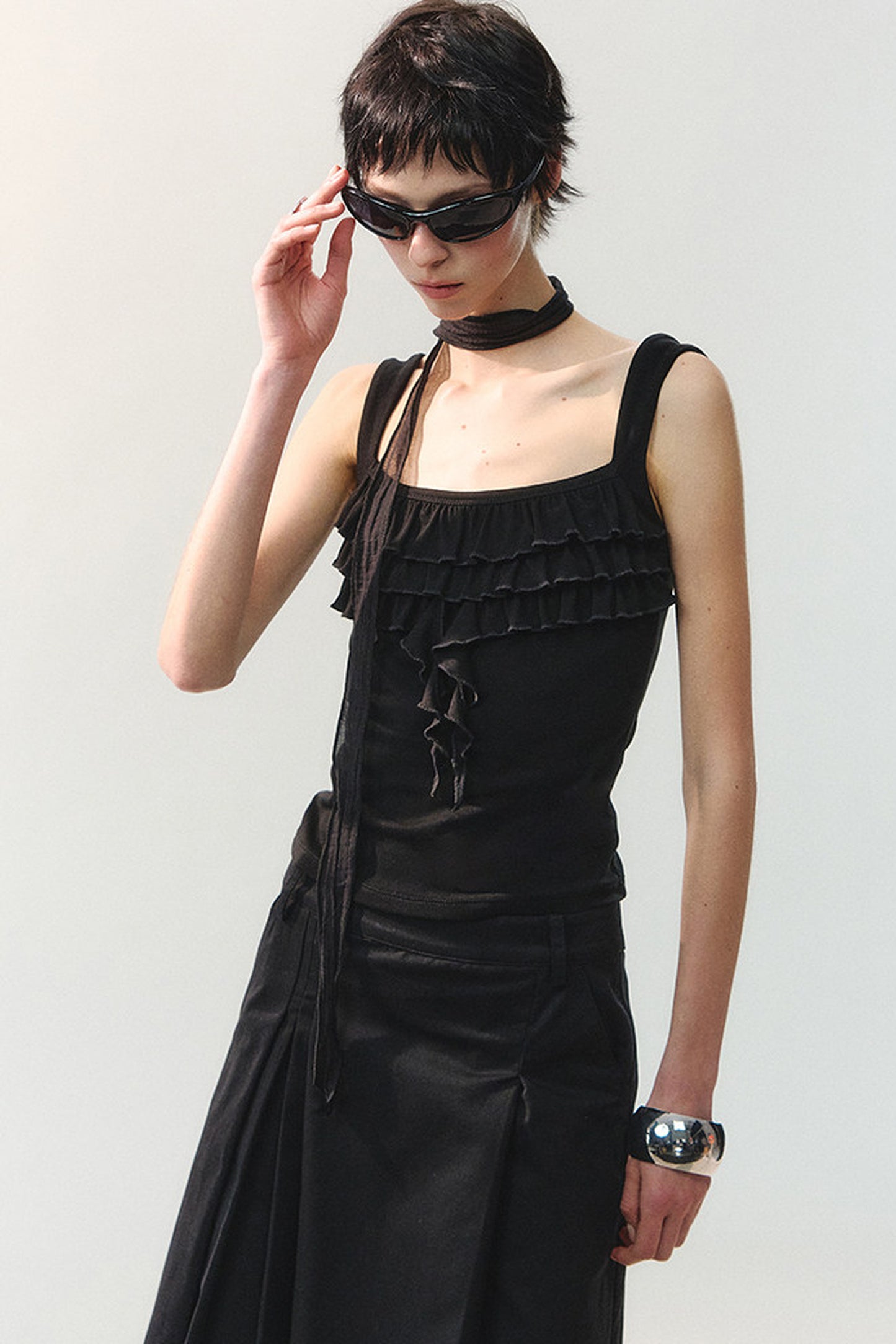 Square Neck Ruffle Camisole