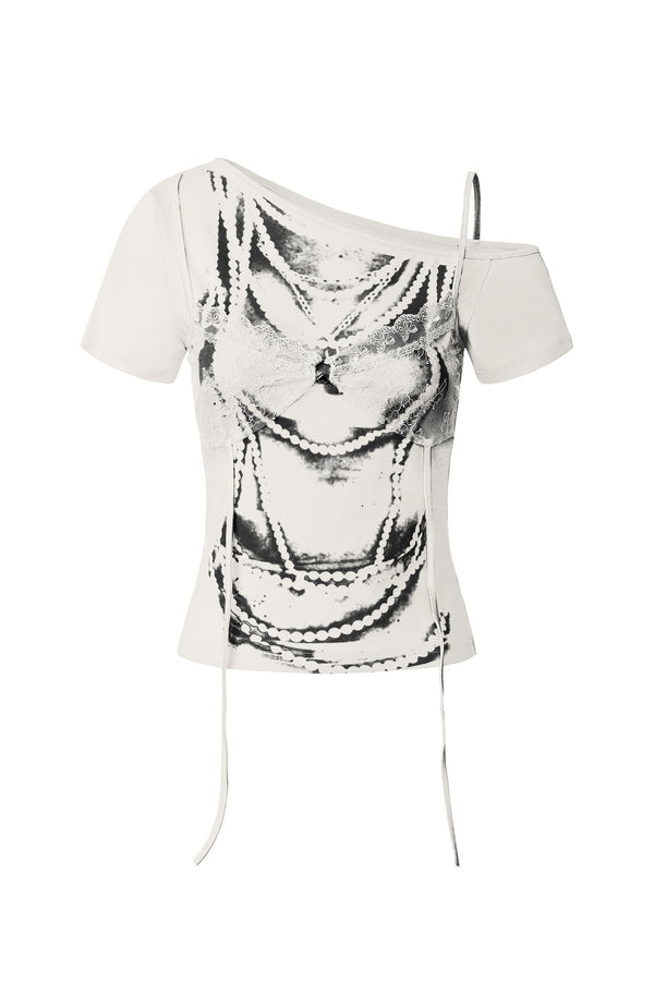 Lace Spliced Layered T-Shirt