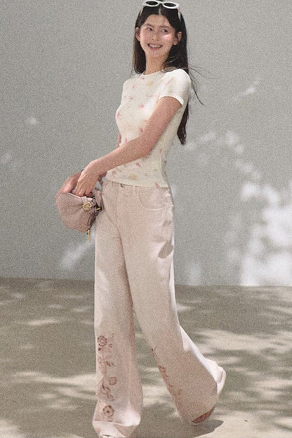 Printed Short Sleeve Top