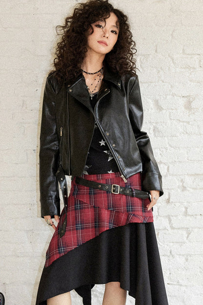 Star-Studded Leather Jacket