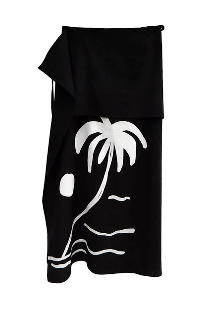 Palm Sunset Print Skirt