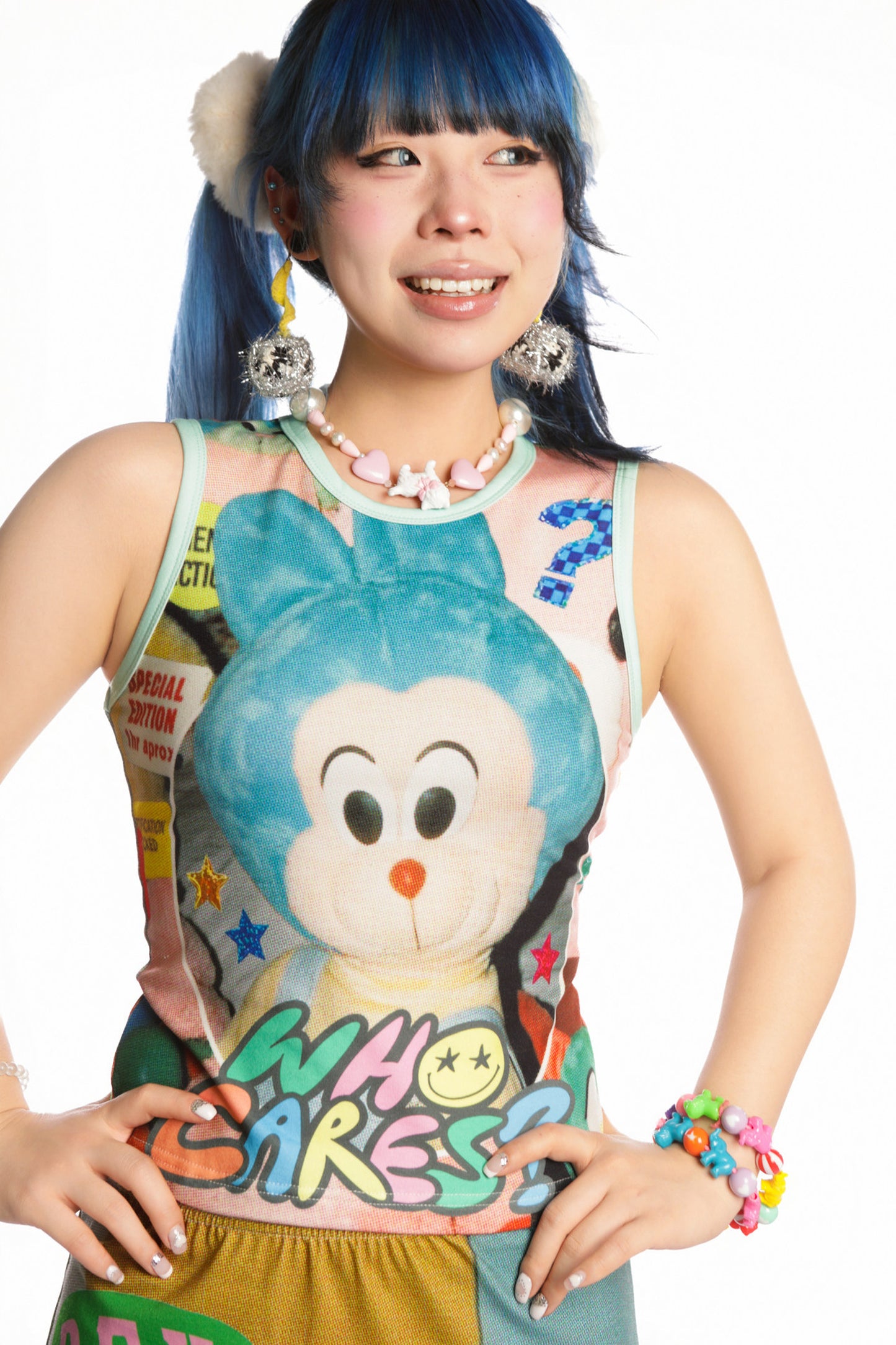Y2K Devil Cat Print Sleeveless Tank Top