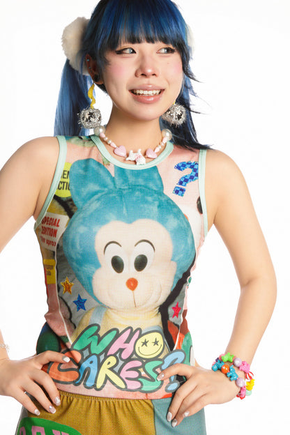 Y2K Devil Cat Print Sleeveless Tank Top