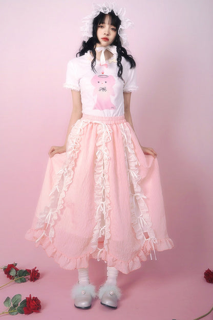 Heavenly Bow Lace Skirt