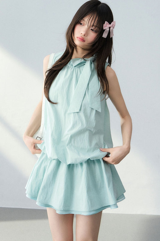 Mint Green Bow Tie Dress