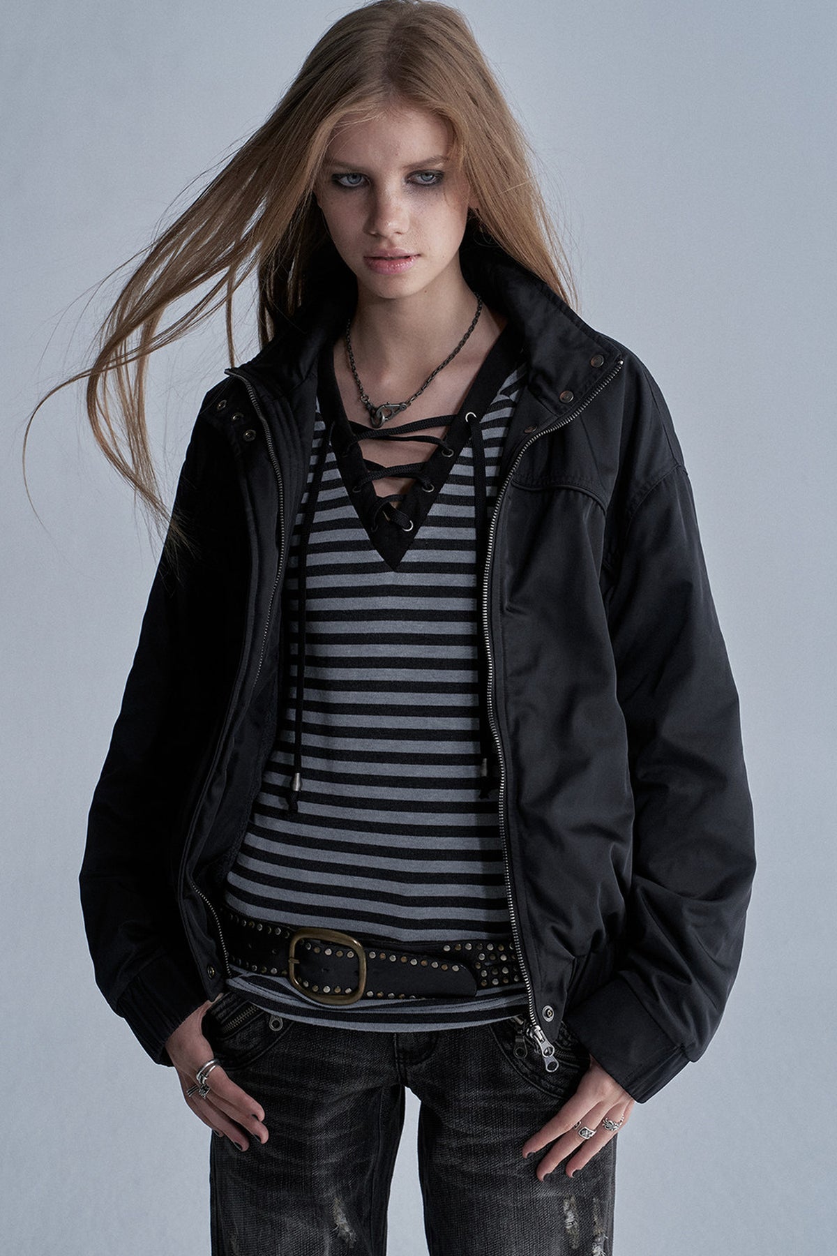 Fleece Lined Nylon Jacket