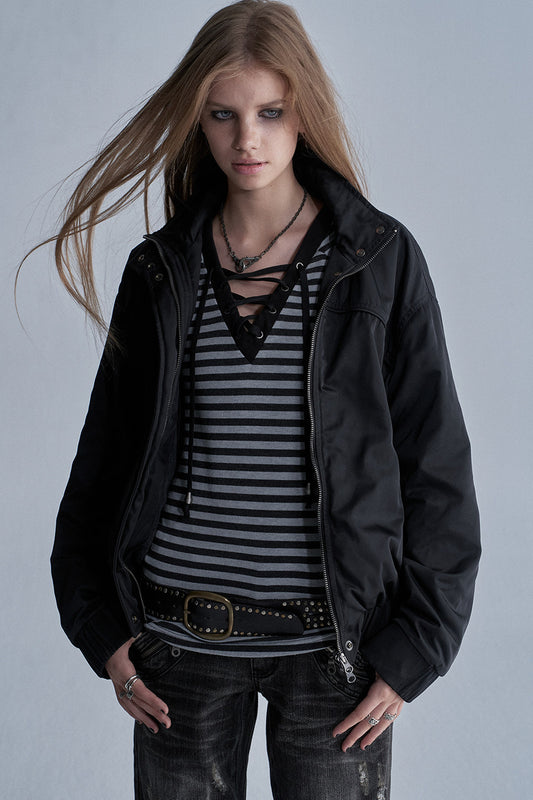 Fleece Lined Nylon Jacket