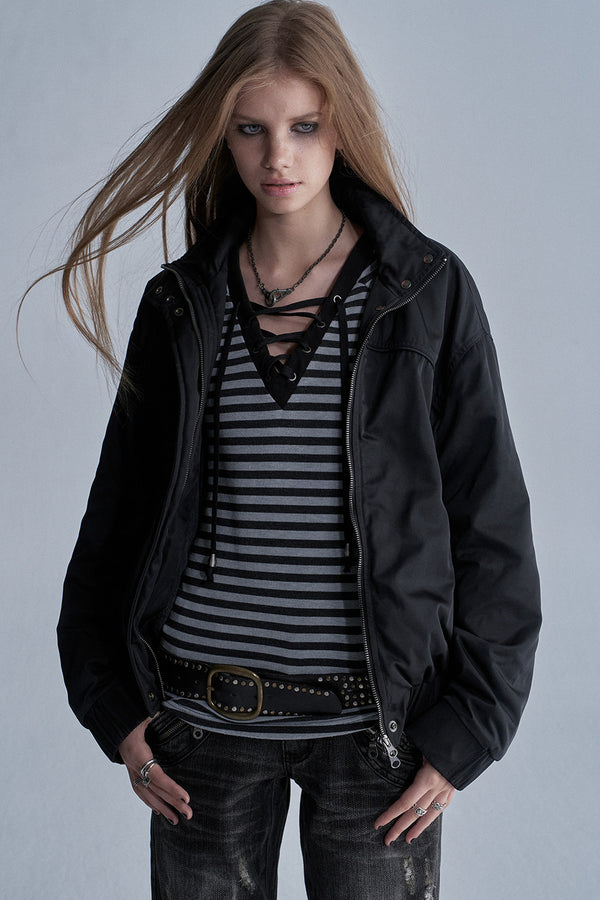 Fleece Lined Nylon Jacket