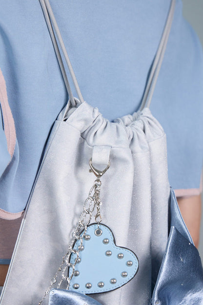 Y2K Futuristic Blue Large Bow Backpack Set-Up