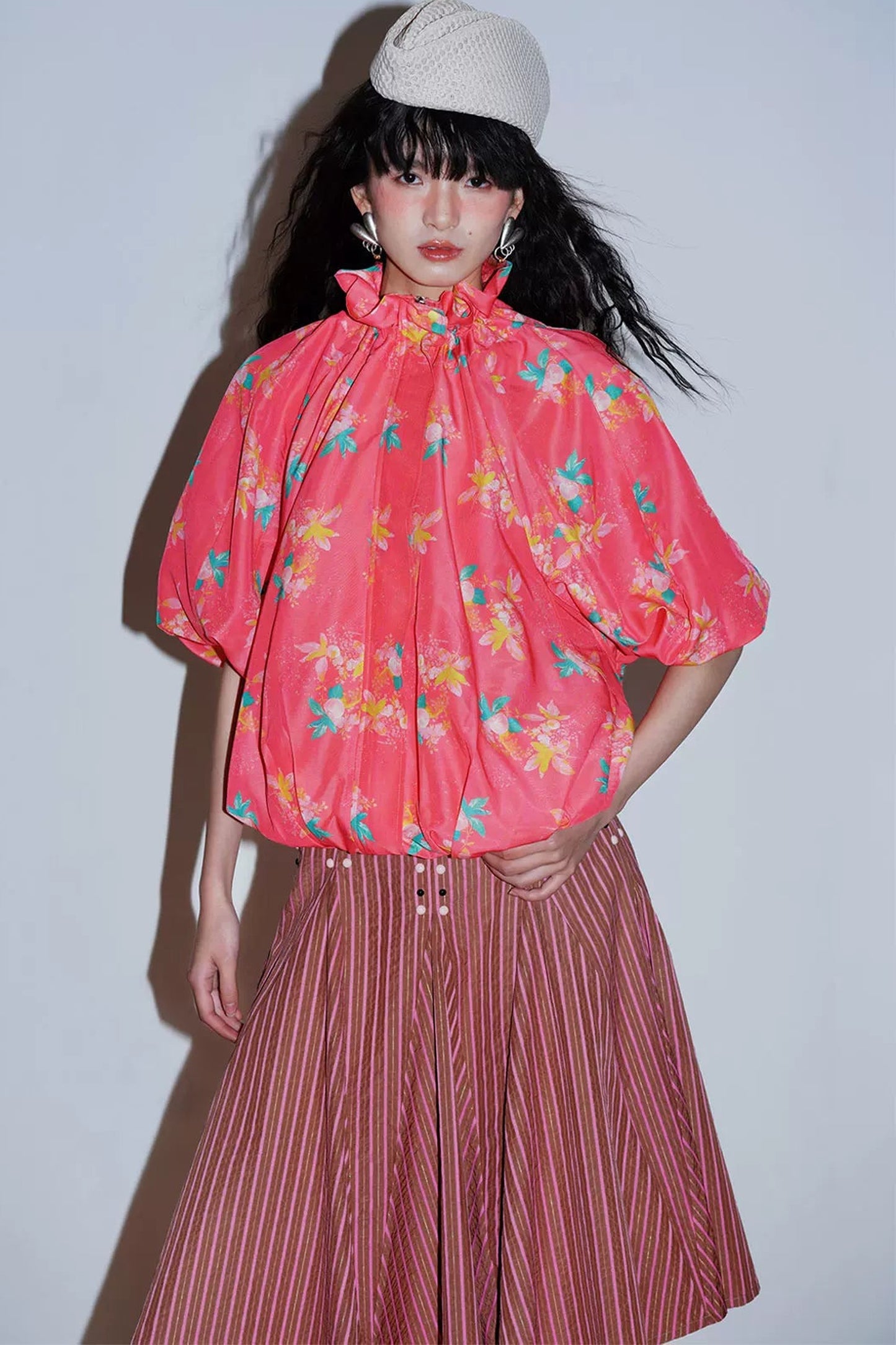 Semi-Sheer Printed Sun Top