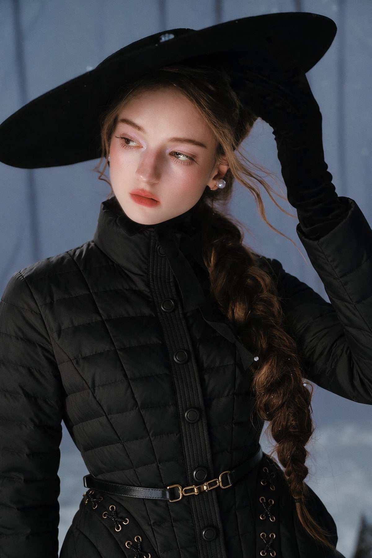 French Retro Stand Collar Short Down Jacket