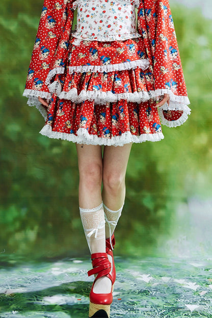 Showa Retro Lolita Half Skirt