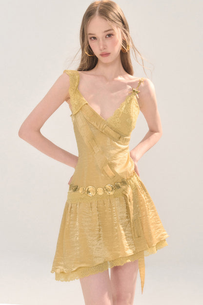 Gold Lace Dress