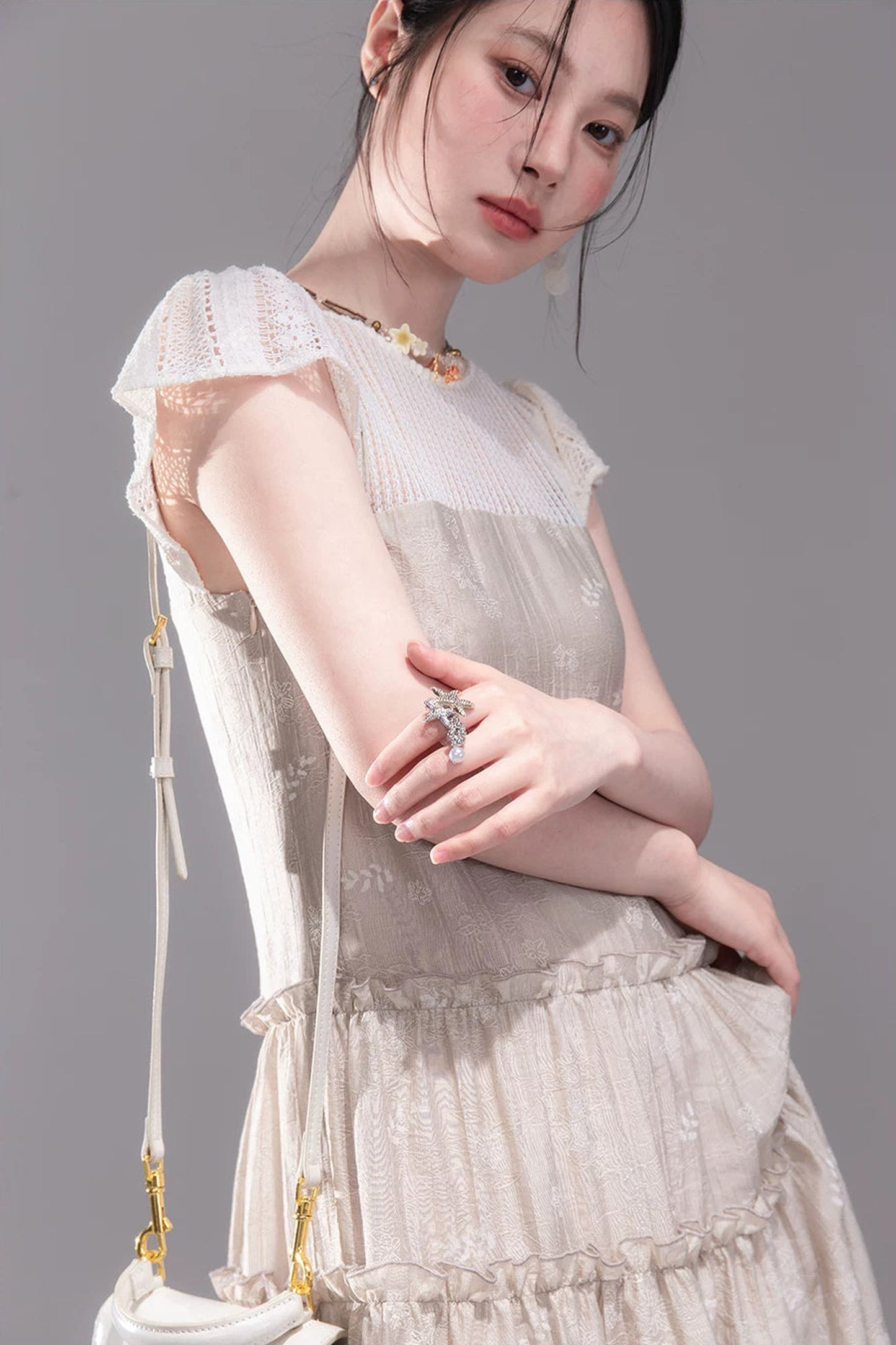 Chanson Khaki Lyocell Dress