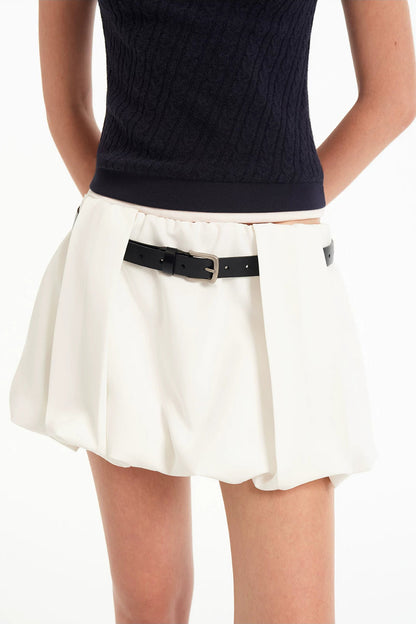 Three-Dimensional Flower Pleated Skirt