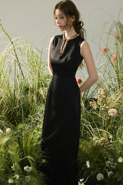 Chinese Water Drop Collar Dress