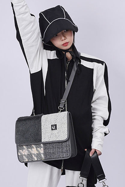 Y2K Color-Blocking Crossbody Bag