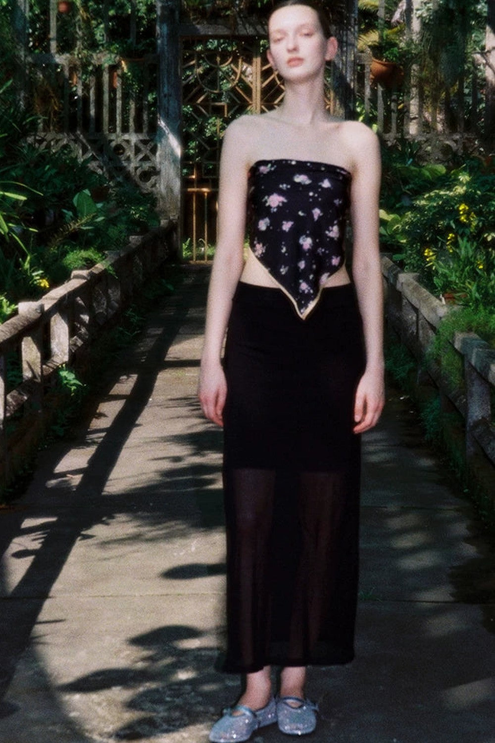Old Money Lyocell Spliced Skirt