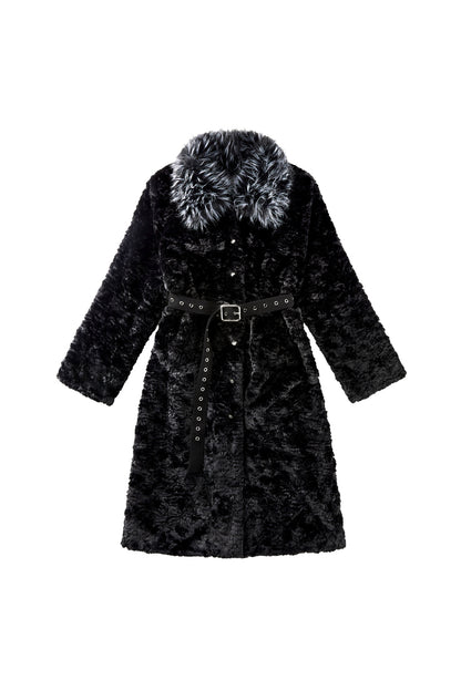 Faux Fur Patchwork Coat