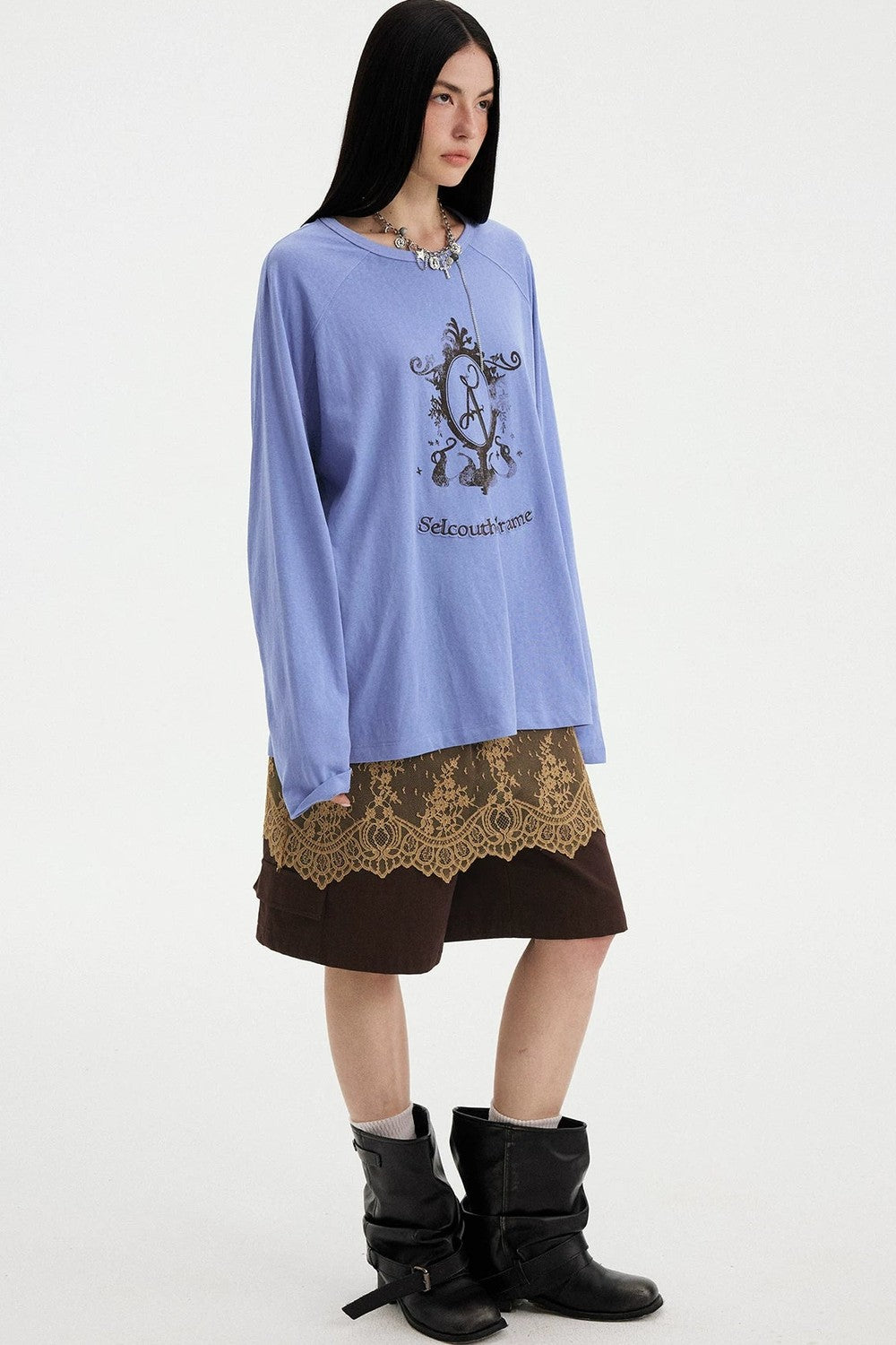 Retro Magic Mirror Patch Embroidery Tee