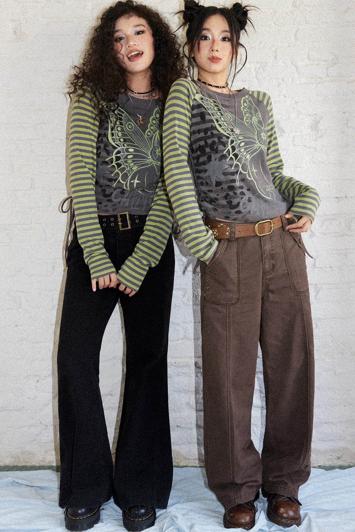 Black Low-Rise Flared Pants
