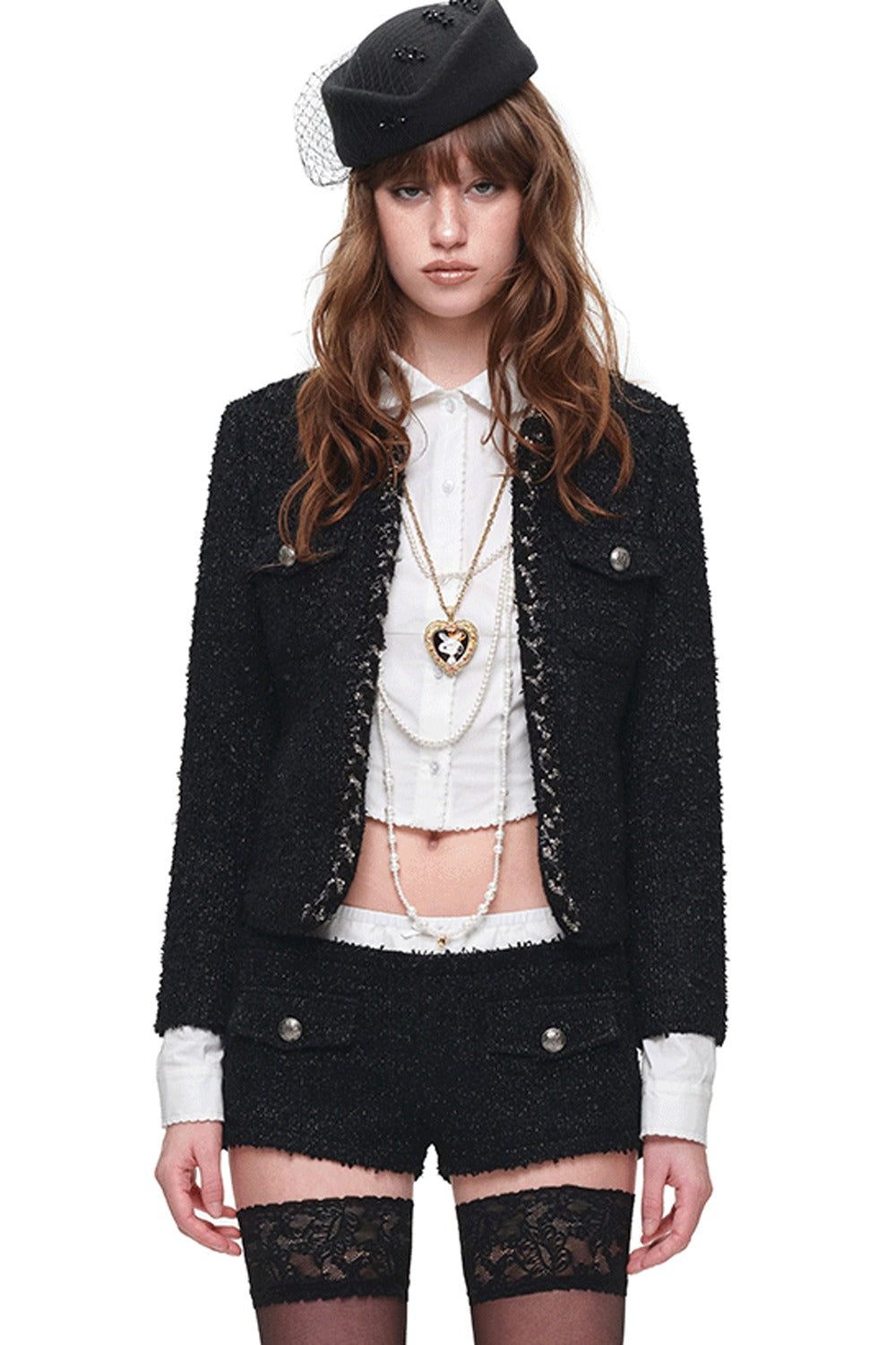 Heavy-Weight Tweed Jacket and Shorts Set-Up