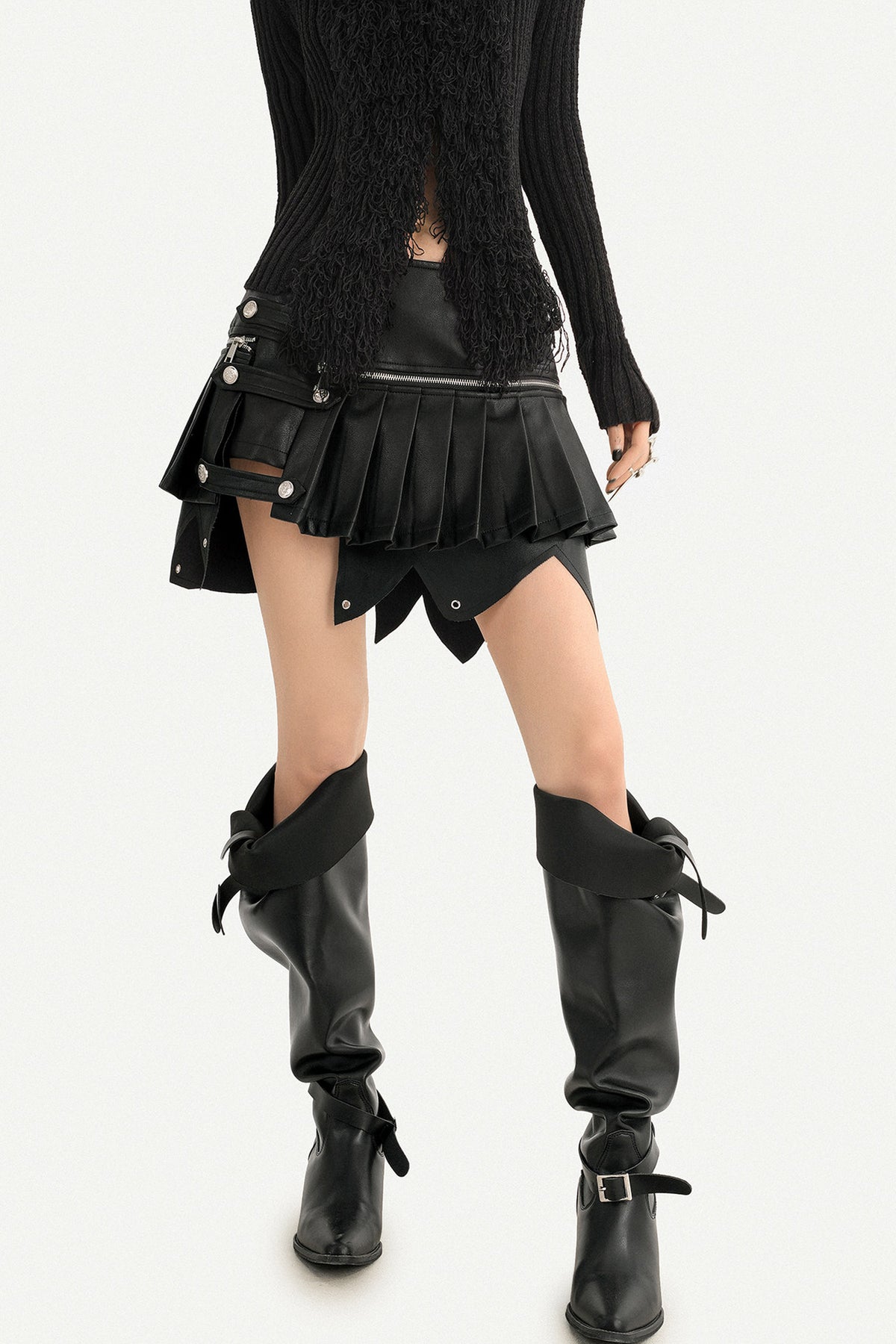 Irregular Low-Waist A-Line Skirt