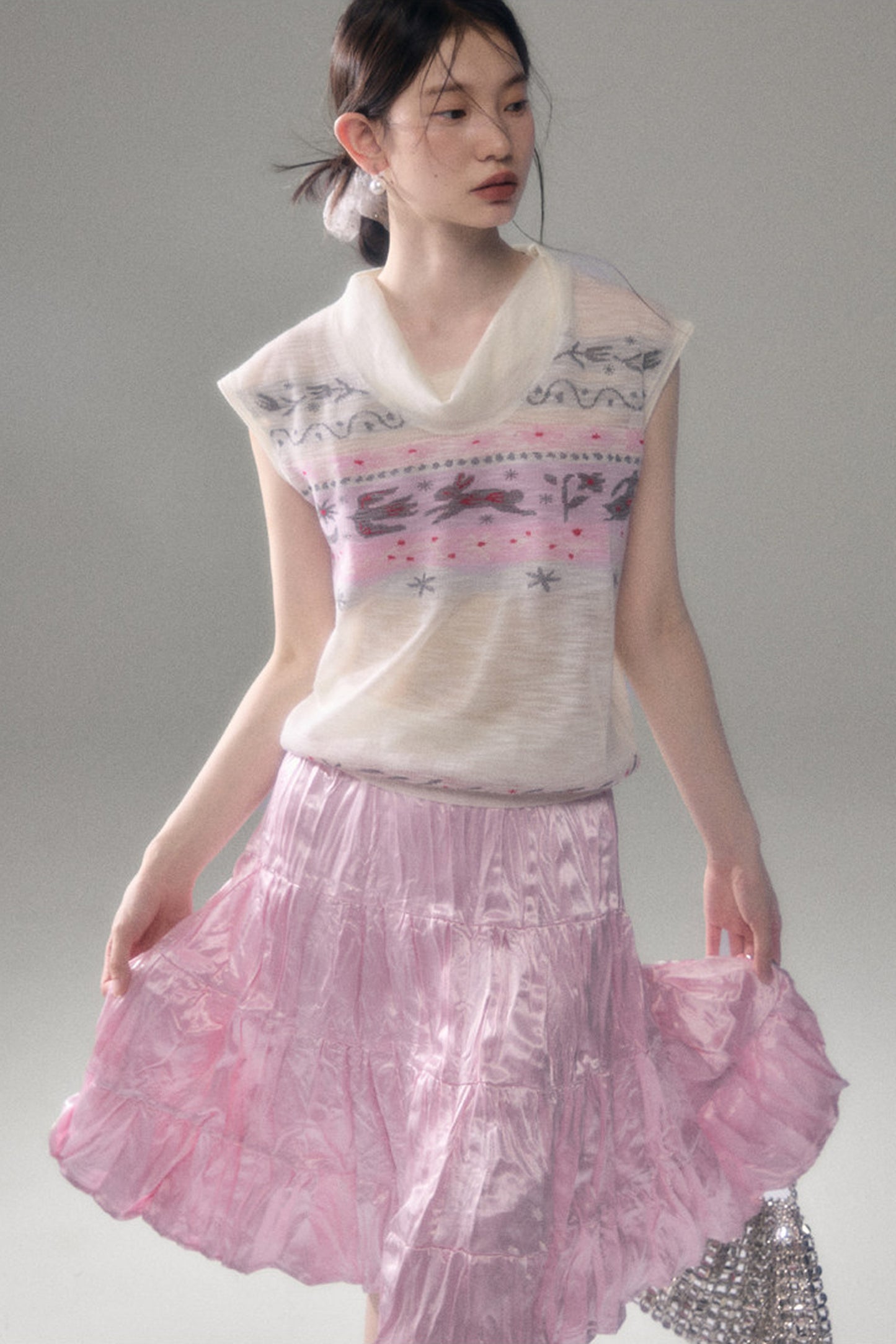 Bunny Fair Isle Knit Vest